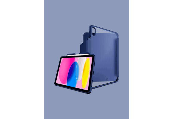 ITSKINS Hybrid R Solid Folio Case for Apple iPad 10th/11th Gen - Navy Blue