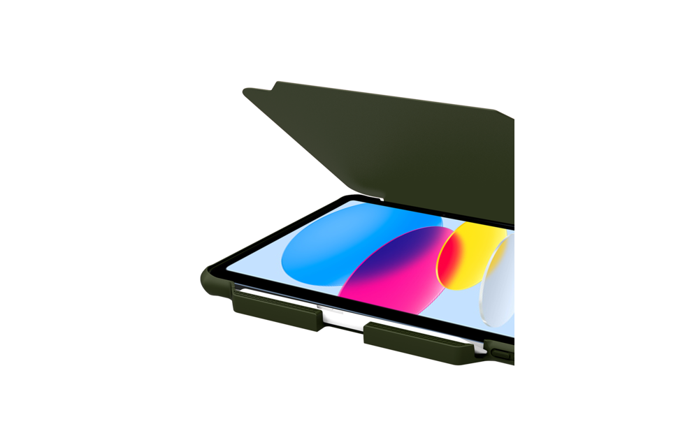 ITSKINS Hybrid R Solid Folio Case for iPad 11" (10th, 11th -Gen 2025) - Kaki