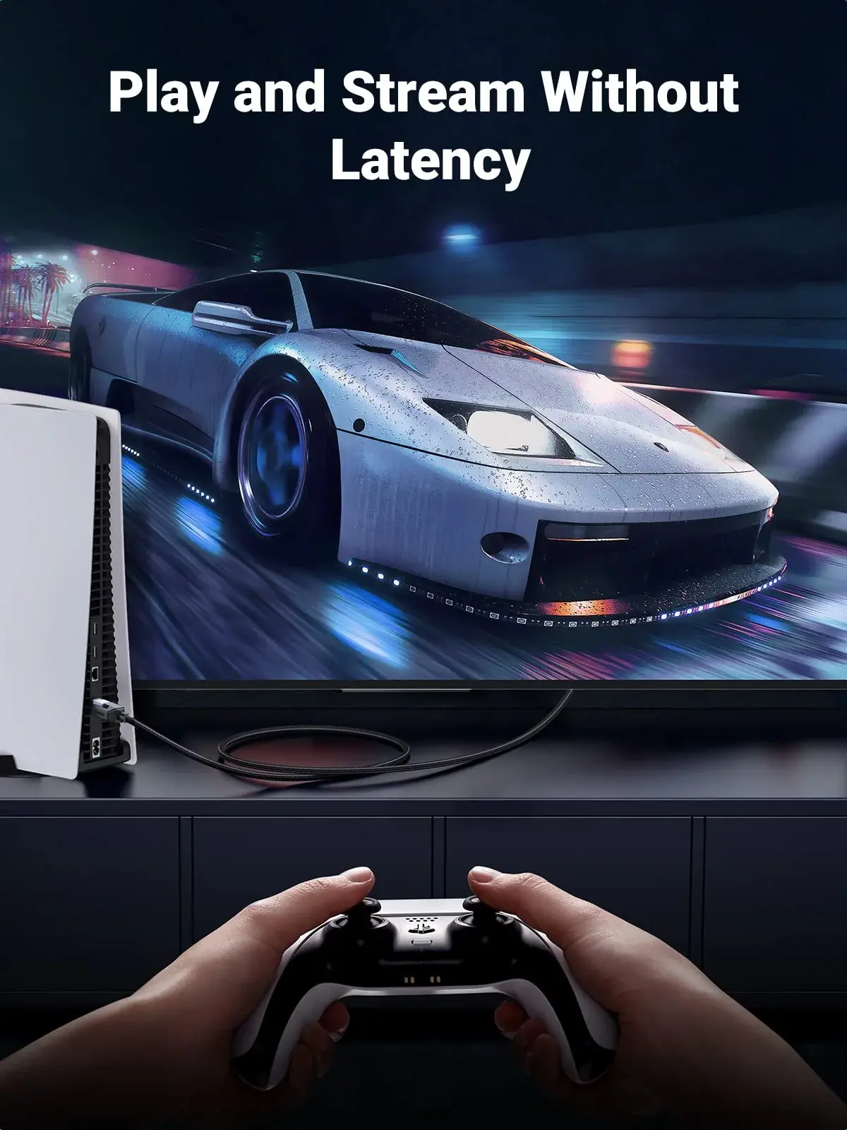 UGREEN Cat8/FTP Round Ethernet Cable 2M - Black