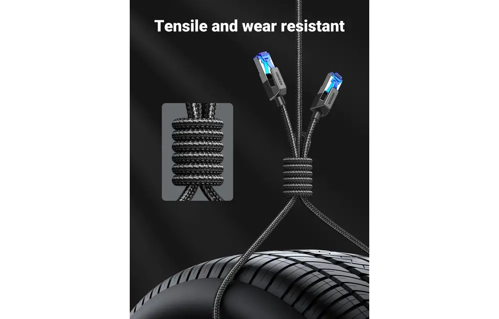 UGREEN Cat8/FTP Round Ethernet Cable 2M - Black
