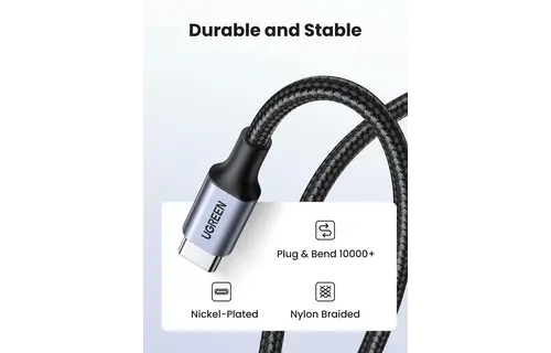 UGREEN USB-C to USB-C PD Fast Charging Cable 60W 2m - Black