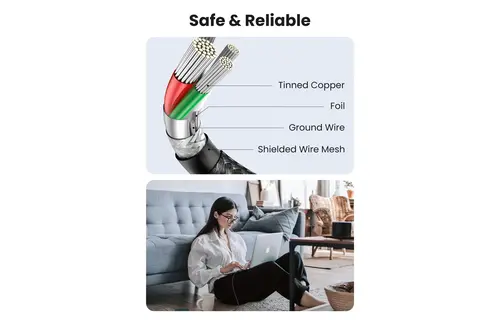 UGREEN USB-C to USB-C PD Fast Charging Cable 60W 2m - Black