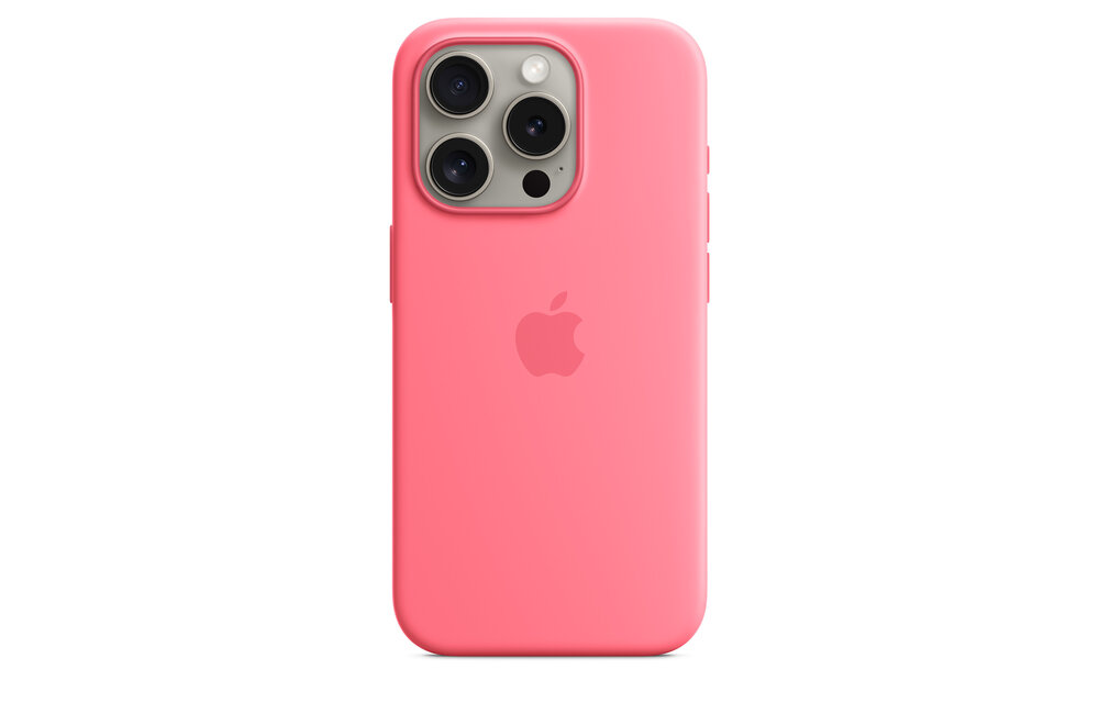 Apple iPhone 15 Pro Silicone Case with MagSafe - Pink