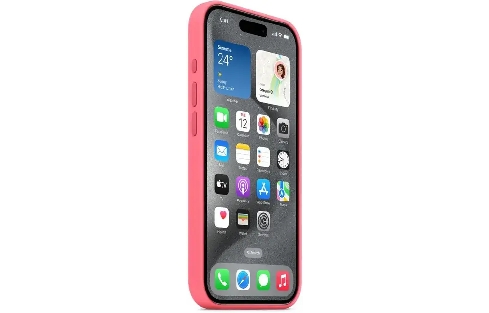 Apple iPhone 15 Pro Silicone Case with MagSafe - Pink