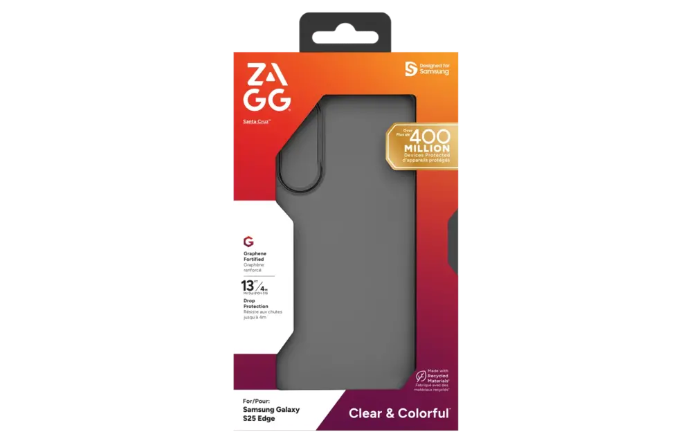 ZAGG Santa Cruz Case for Samsung Galaxy S25 Edge - Black