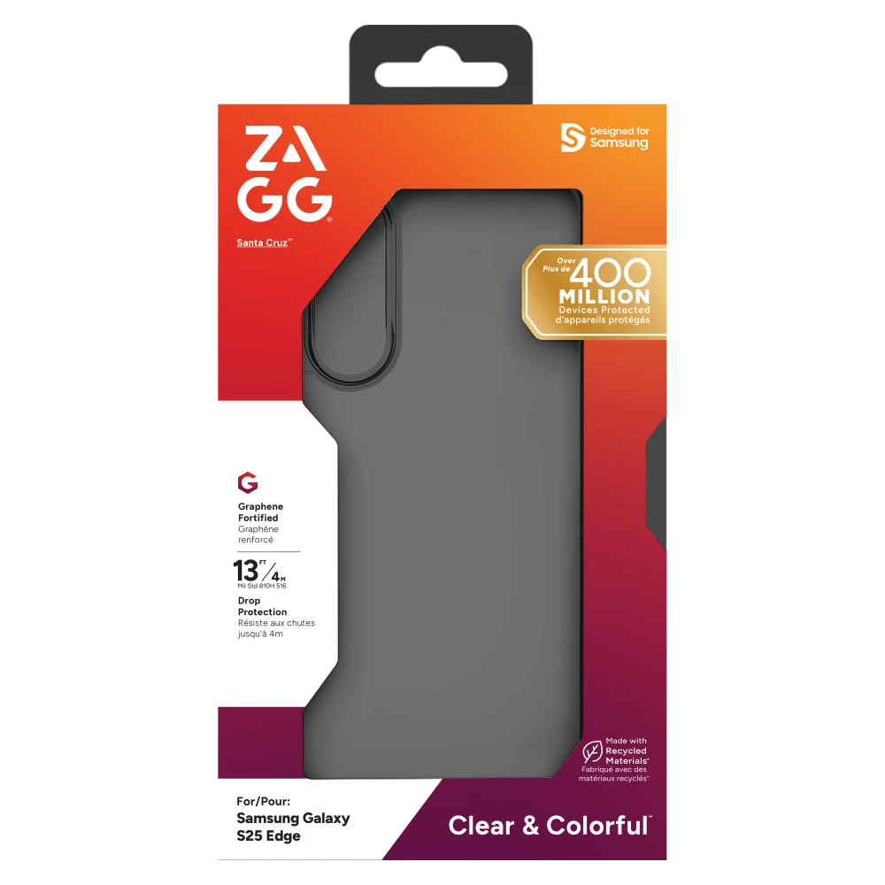 ZAGG Santa Cruz Case for Samsung Galaxy S25 Edge - Black