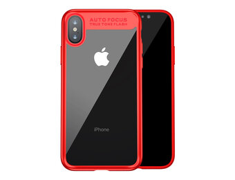 Baseus Ultra Slim Case for iPhone X/Xs - Clear/Red
