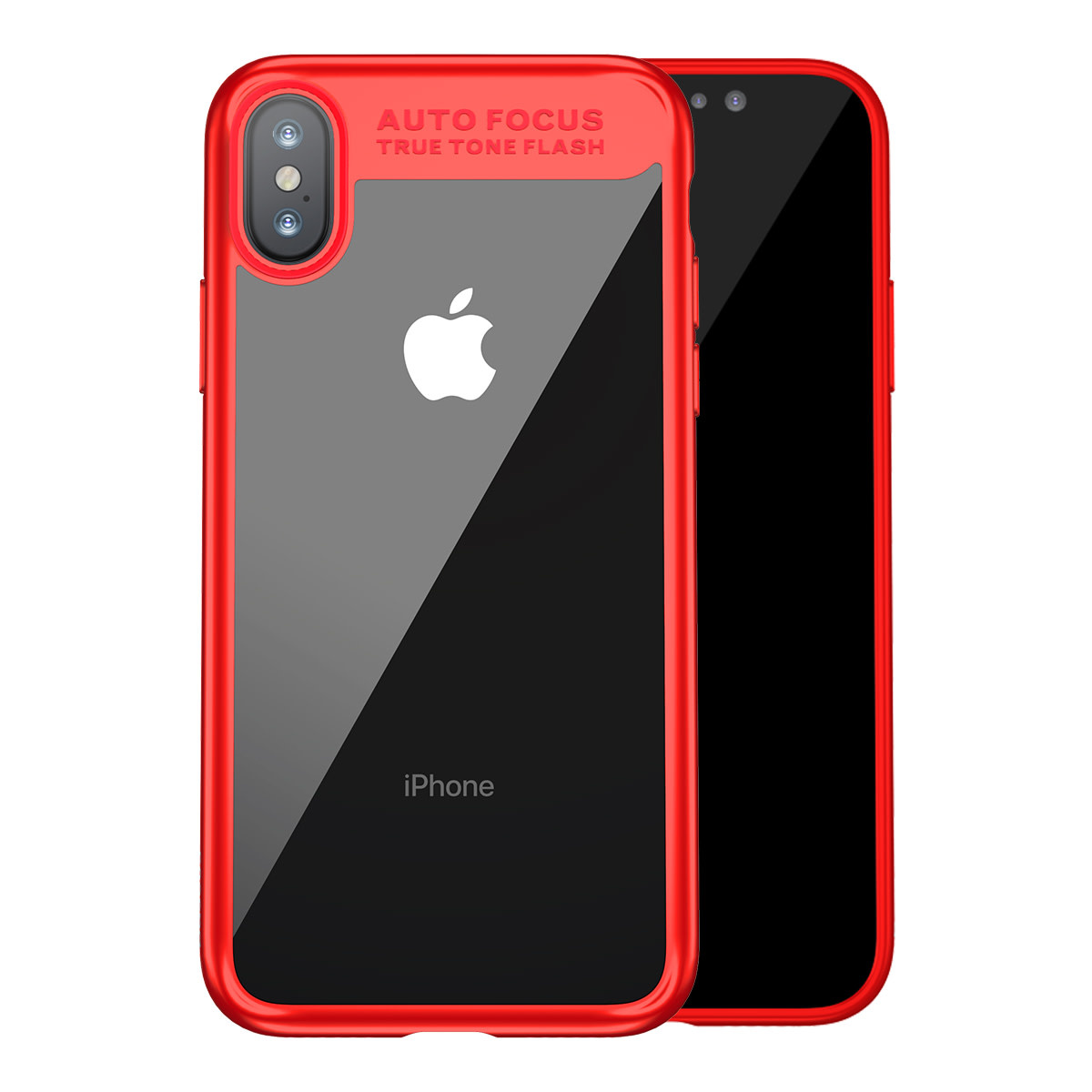 Baseus Ultra Slim Case for iPhone X/Xs - Clear/Red