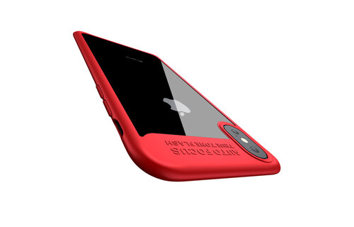 Baseus Ultra Slim Case for iPhone X/Xs - Clear/Red