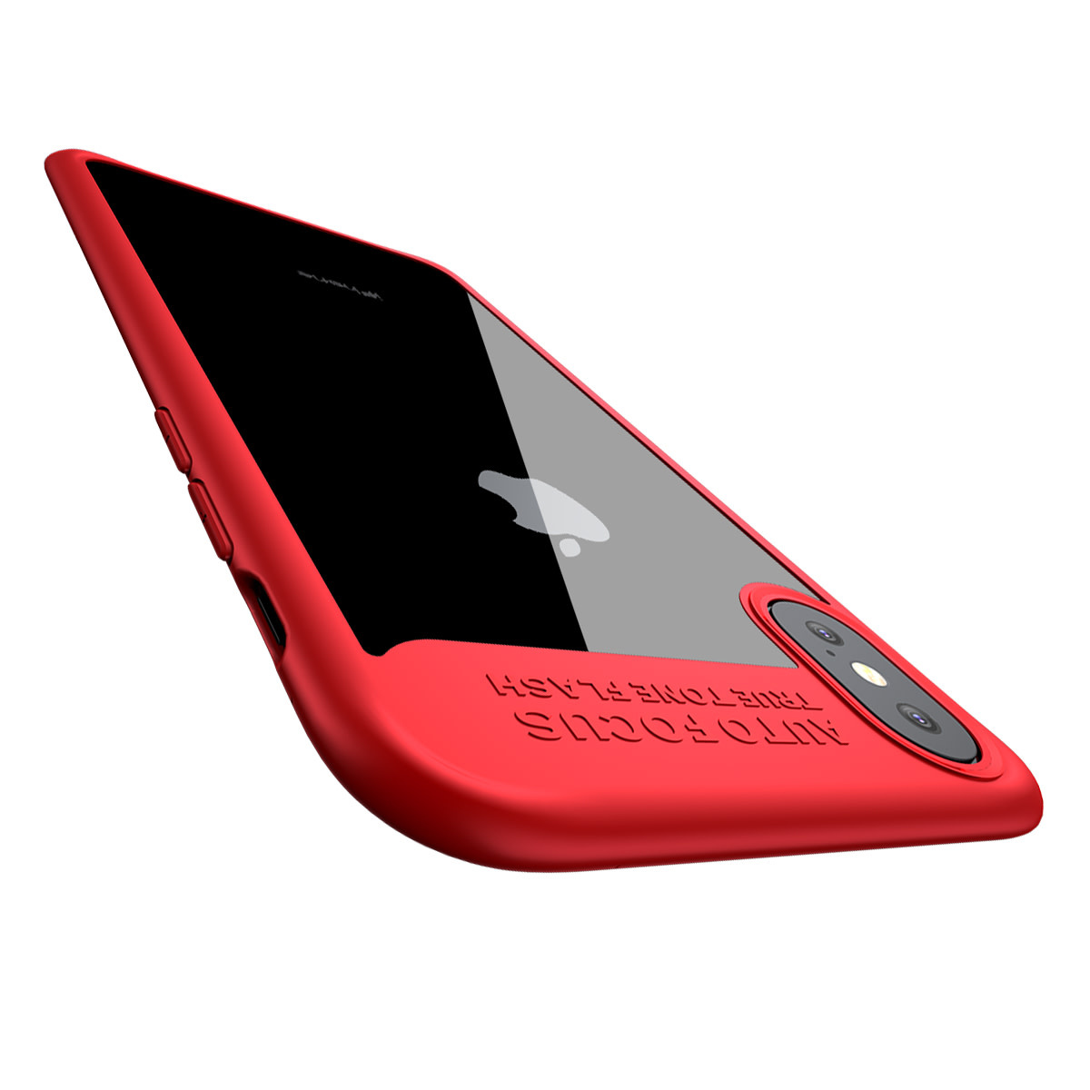 Baseus Ultra Slim Case for iPhone X/Xs - Clear/Red