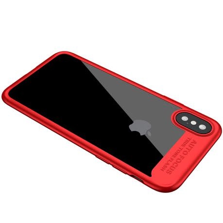 Baseus Ultra Slim Case for iPhone X/Xs - Clear/Red