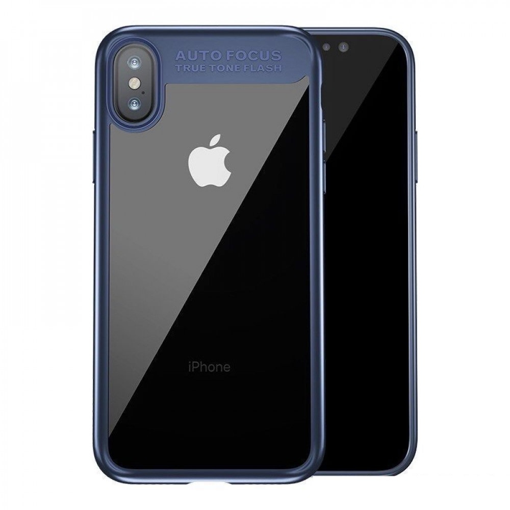 Baseus Ultra Slim Case for iPhone X/Xs - Clear/Blue