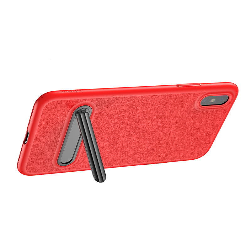 Baseus Happy Watching Supporting Case With Stent for iPhone X/Xs - Red