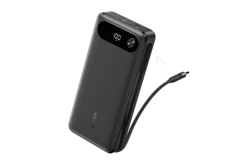 Anker Two-Way Power Bank Built in USB-C Cable 87W 20,000mAh - Black