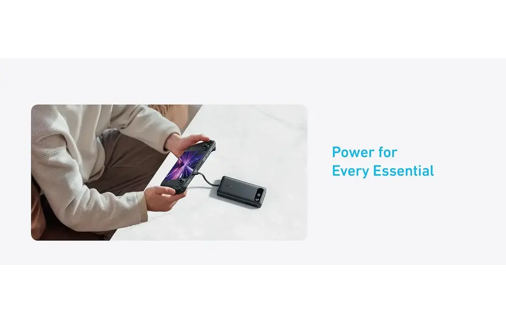 Anker Two-Way Power Bank Built in USB-C Cable 87W 20,000mAh - Black