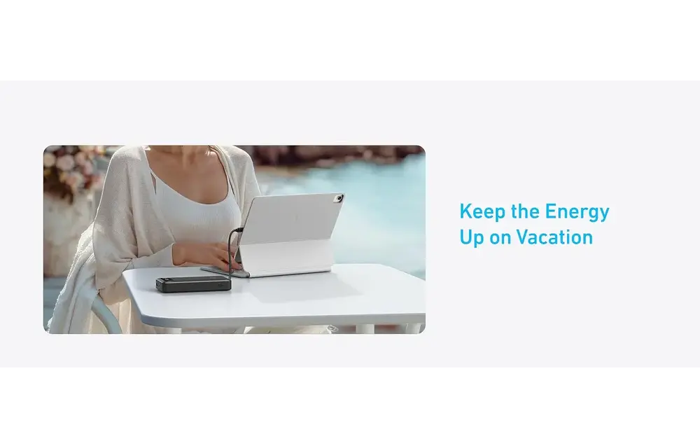 Anker Two-Way Power Bank Built in USB-C Cable 87W 20,000mAh - Black