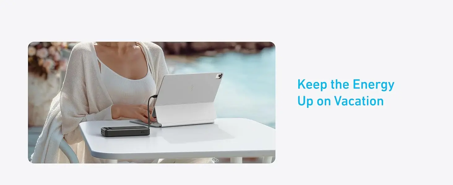 Anker Two-Way Power Bank Built in USB-C Cable 87W 20,000mAh - Black