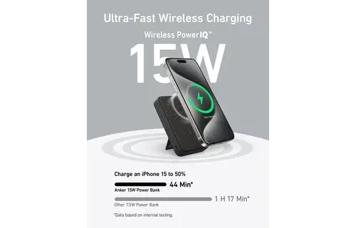 Anker MagGo Power Bank 10K with Stand & Smart Display 10,000mAh - Black