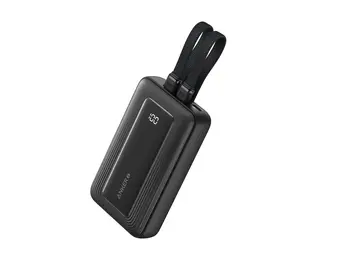 Anker Zolo Power Bank Built in USB-C and Lightning Cable 10,000mAh - Black