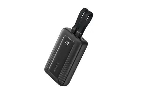 Anker Zolo Power Bank Built in USB-C and Lightning Cable 10,000mAh - Black