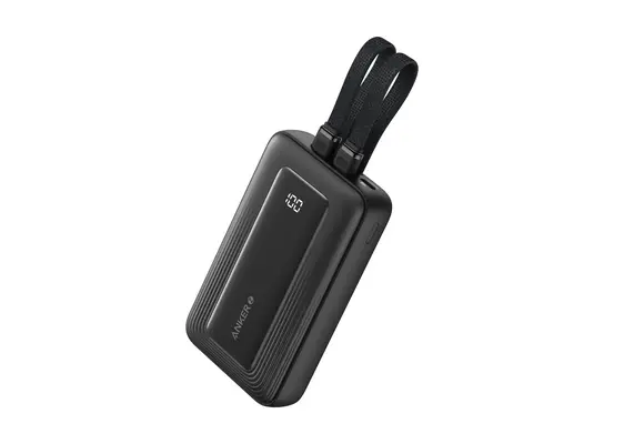 Anker Zolo Power Bank Built in USB-C and Lightning Cable 10,000mAh - Black