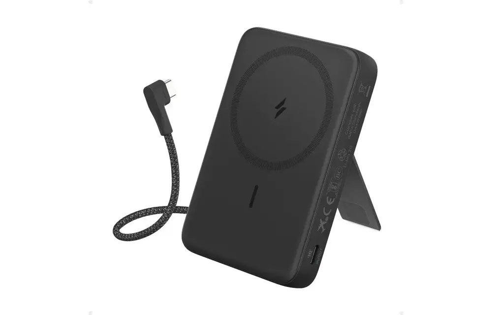 Anker Zolo Magnetic Power Bank Built in Stand & USB-C 30W Cable 10,000mAh - Black