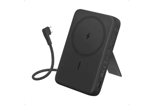 Anker Zolo Magnetic Power Bank Built in Stand & USB-C 30W Cable 10,000mAh - Black