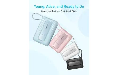 Anker Zolo Magnetic Power Bank Built in Stand & USB-C 30W Cable 10,000mAh - Black