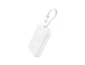 Anker Zolo Fast Charging Power Bank Built in USB-C Cable 10,000mAh - White