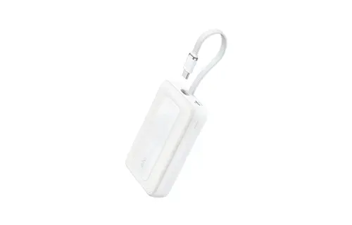 Anker Zolo Fast Charging Power Bank Built in USB-C Cable 10,000mAh - White