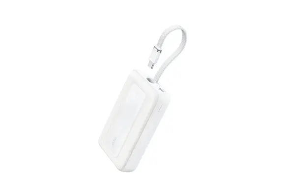 Anker Zolo Fast Charging Power Bank Built in USB-C Cable 10,000mAh - White