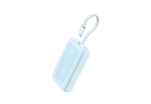 Anker Zolo Fast Charging Power Bank Built in USB-C Cable 10,000mAh  - Blue