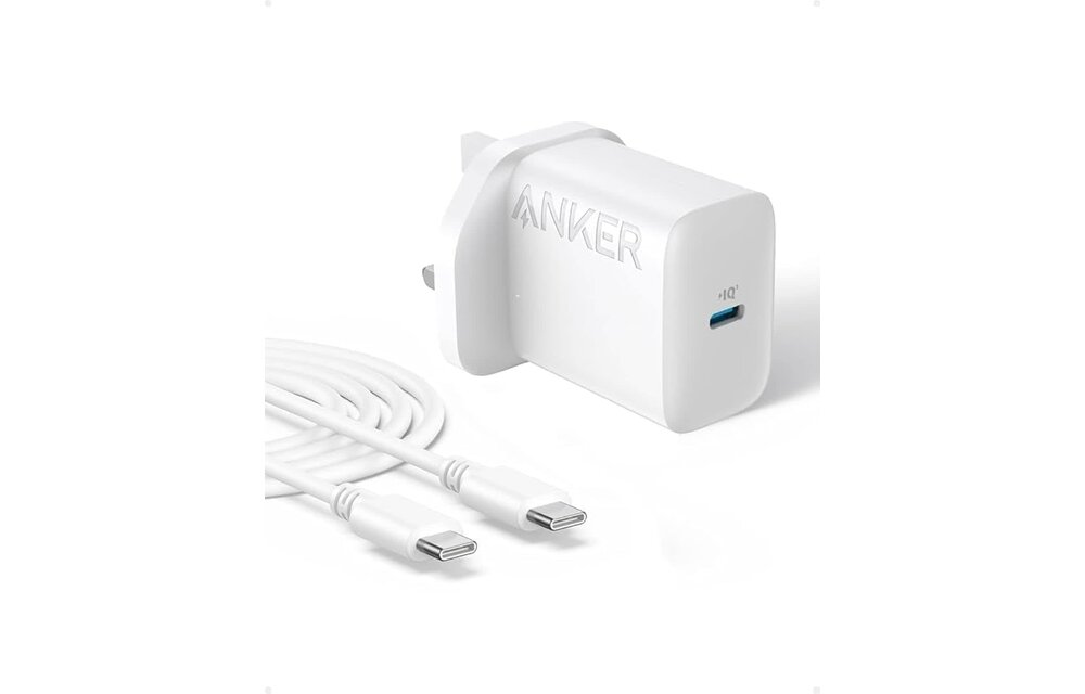Anker High Speed 20W USB-C Wall Charger with USB-C Cable 1.5m - White
