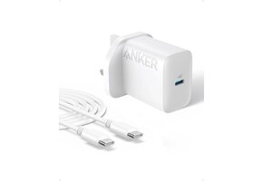 Anker High Speed 20W USB-C Wall Charger with USB-C Cable 1.5m - White