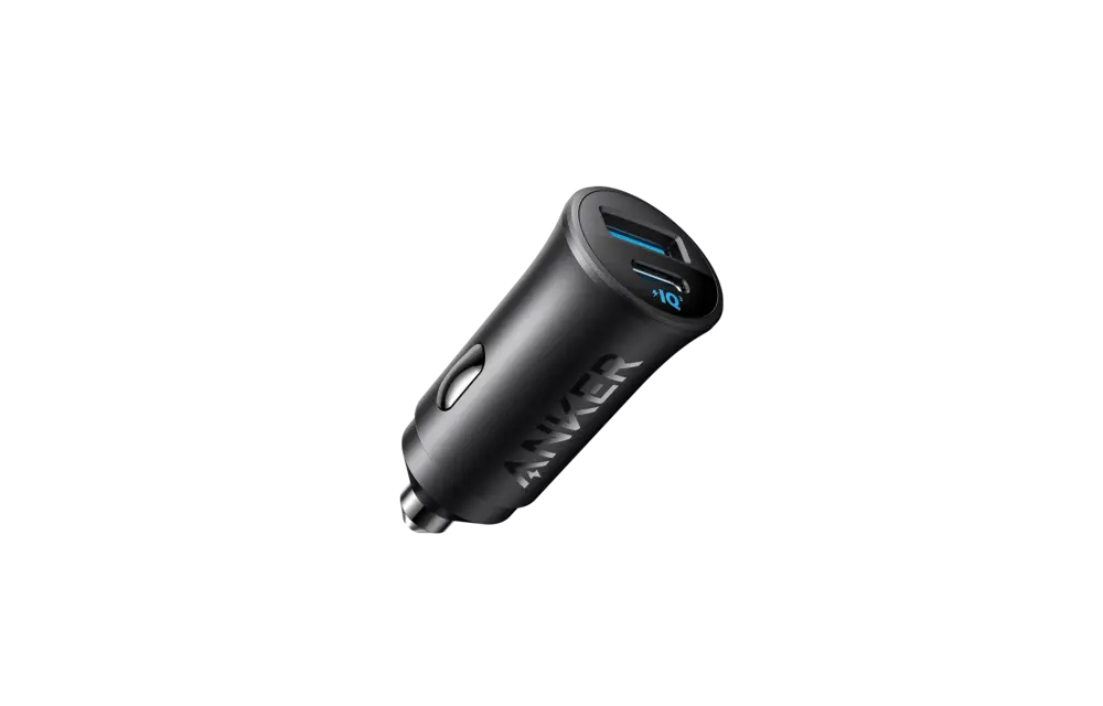 Anker Ultra Compact Dual Port USB-C+USB Car Charger 30W - Black