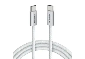 Anker Zolo Dirt-Resistant Braided Fast Charging USB-C Cable 240W, 6ft/1.83m - White