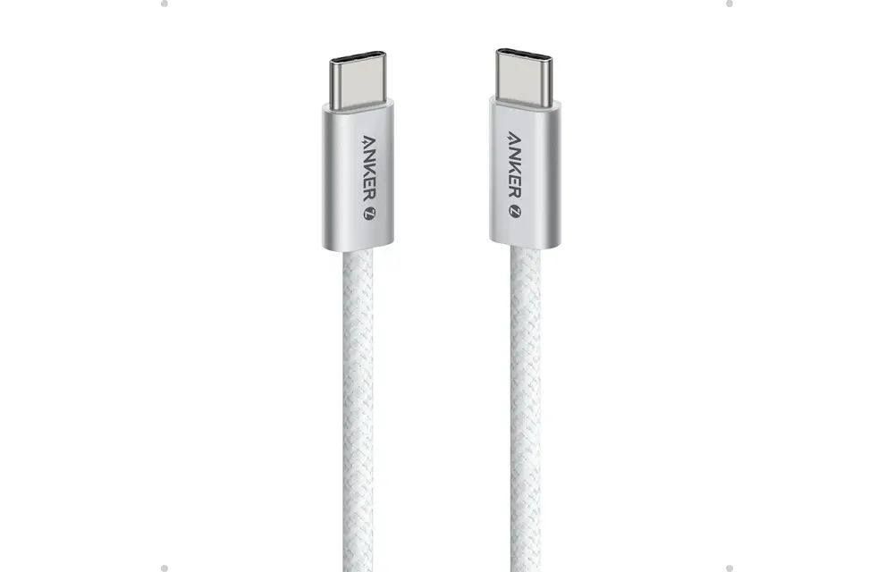 Anker Zolo Dirt-Resistant Braided Fast Charging USB-C Cable 240W, 6ft/1.83m - White