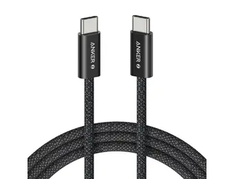 Anker Zolo Dirt-Resistant Braided Fast Charging USB-C Cable 240W, 6ft/1.83m - Black