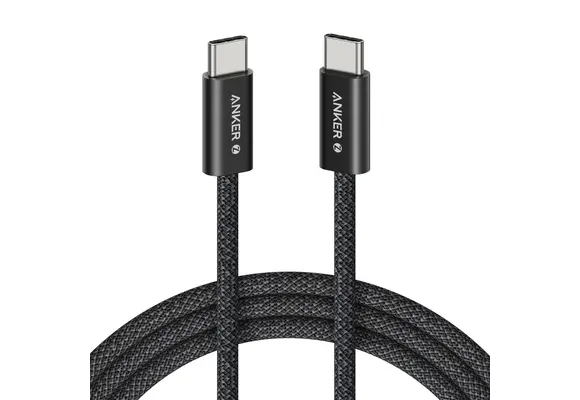 Anker Zolo Dirt-Resistant Braided Fast Charging USB-C Cable 240W, 6ft/1.83m - Black