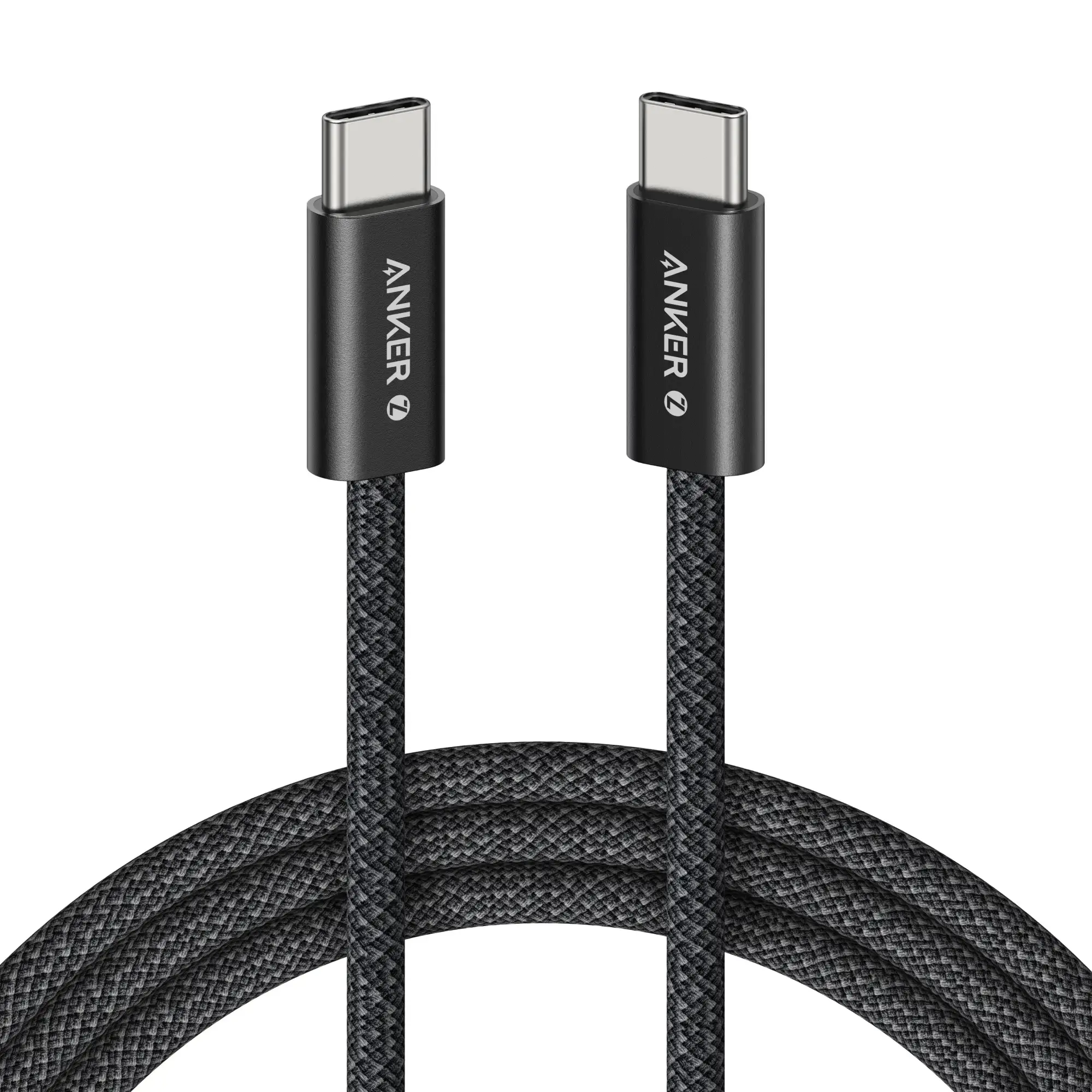 Anker Zolo Dirt-Resistant Braided Fast Charging USB-C Cable 240W, 6ft/1.83m - Black