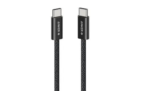 Anker Zolo Dirt-Resistant Braided Fast Charging USB-C Cable 240W, 6ft/1.83m - Black