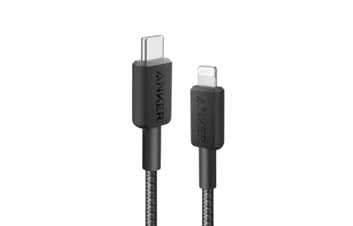 Anker 322 Braided USB-C to Lightning Cable 10ft/3m - Black