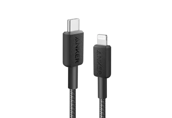 Anker 322 Braided USB-C to Lightning Cable 10ft/3m - Black