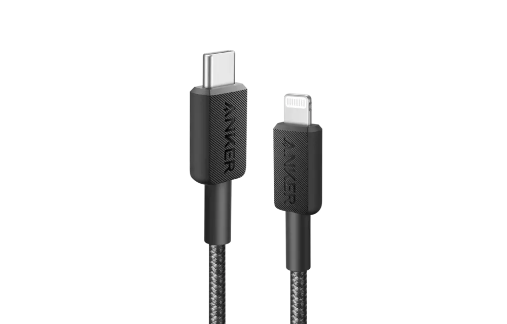 Anker 322 Braided USB-C to Lightning Cable 10ft/3m - Black