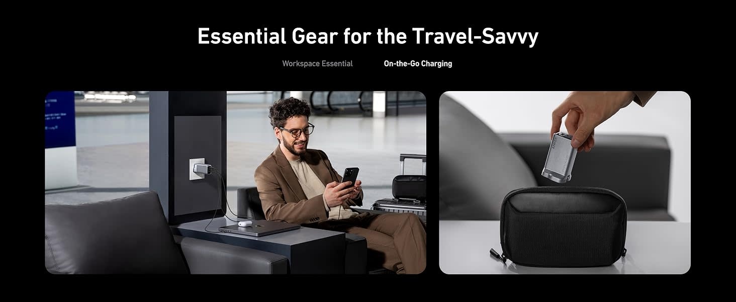 Anker Prime Powerful and Portable Charger 3 Ports GaN Charger 100W  - Gray