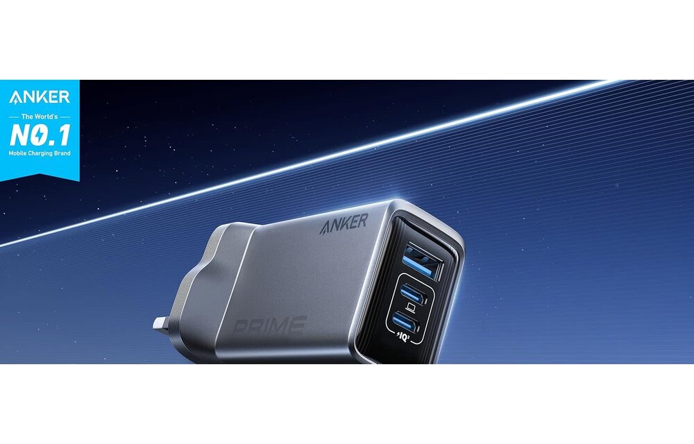 Anker Prime Powerful and Portable Charger 3 Ports GaN Charger 100W  - Gray