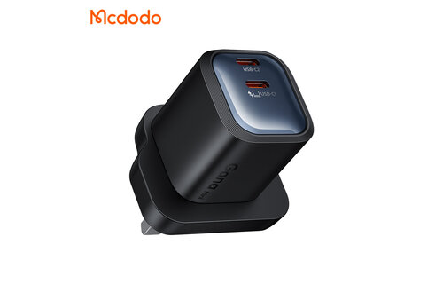 Mcdodo Gana Mini Gan Tech Dual USB-C Ports Charger 45W - Black