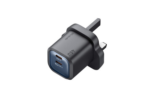 Mcdodo Gana Mini Gan Tech Dual USB-C Ports Charger 45W - Black