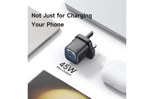 Mcdodo Gana Mini Gan Tech Dual USB-C Ports Charger 45W - Black