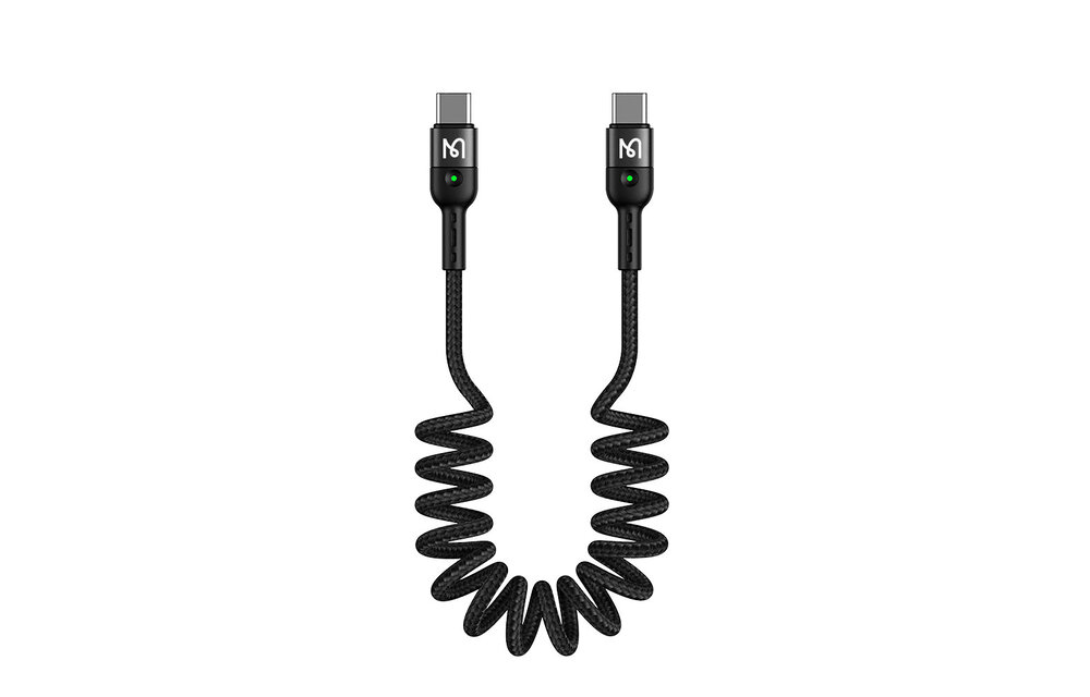 Mcdodo 60W PD Fast Charger Type-C Coiled Data Cable 1.8m - Black